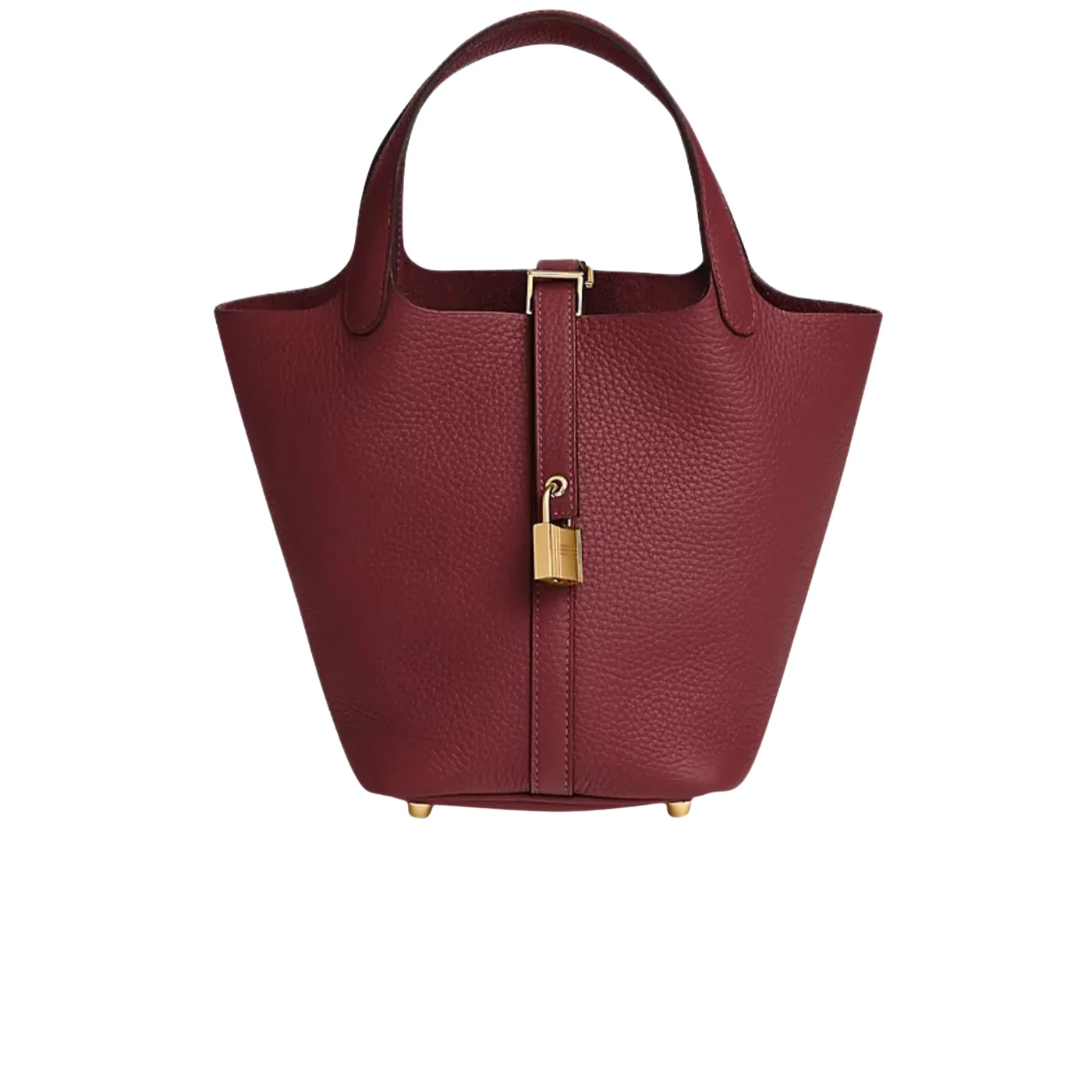 Hermes Picotin 18 Taurillon Clemence Rouge H Top Handle Bag in Red Gold Hardware