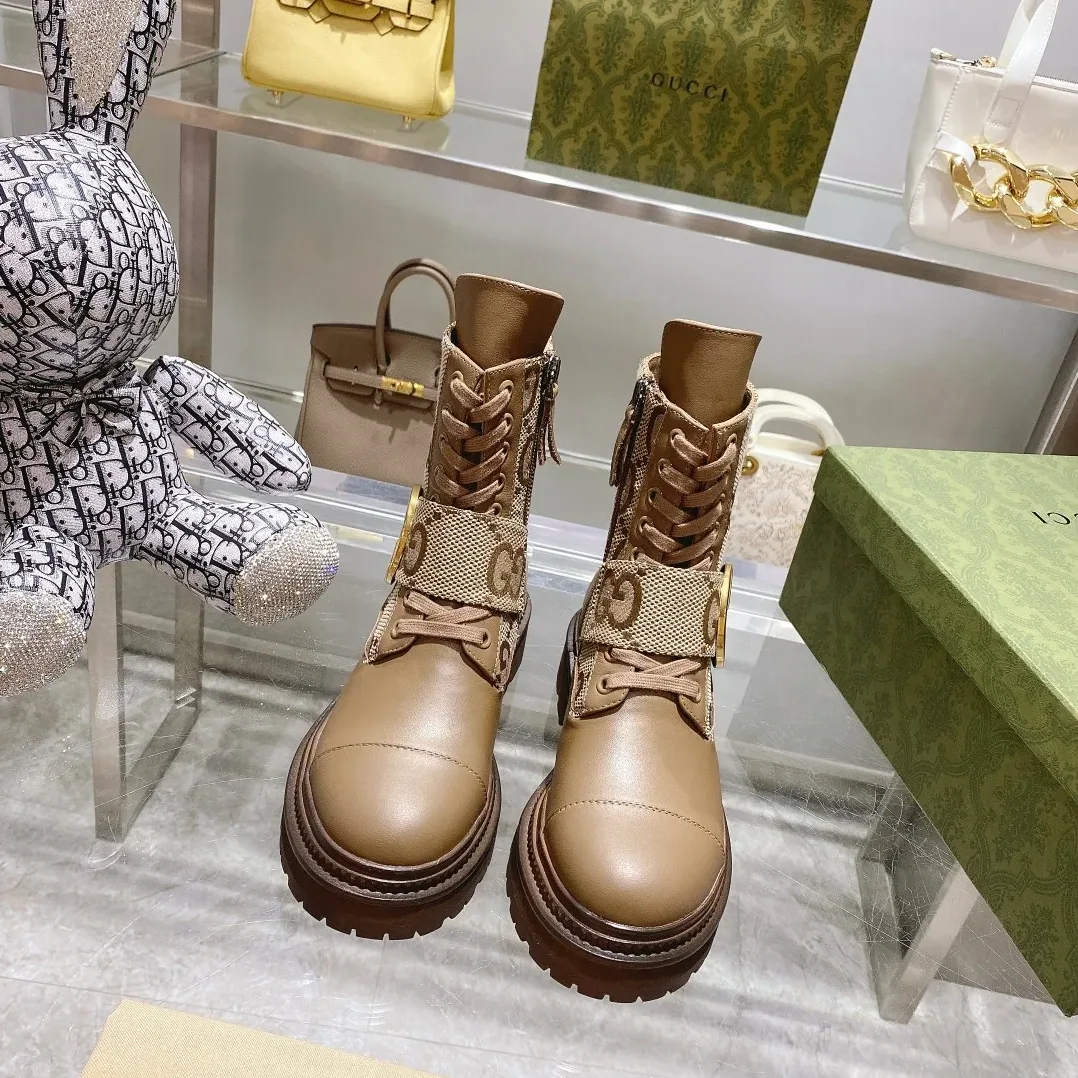 Gucci Blondie Ankle Boots Beige for Women