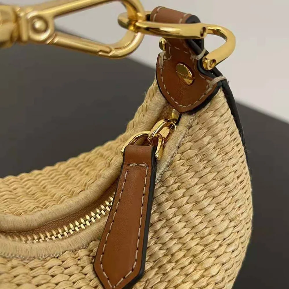 Fendi Nano Fendigraphy Natural Raffia Charm for Women