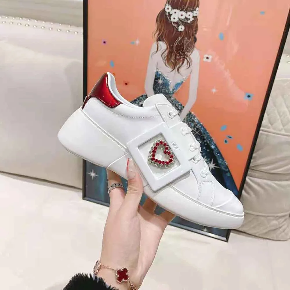 Roger Vivier Viv Skate Love Buckle Sneakers in Patent Leather for Women Roger Vivier Viv Skate Love Buckle Sneakers in Patent Leather for Women