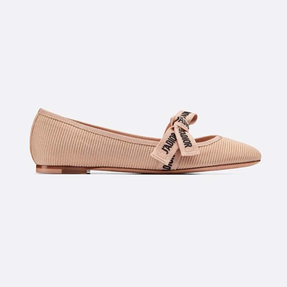 Dior Miss J'adior Ballet Flat in Technical Canvas for Women in Pink
