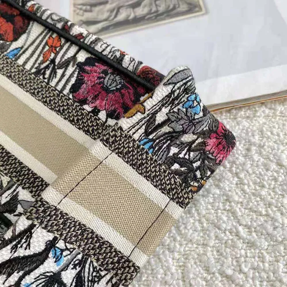 Dior Mini Dior Book Tote Multicolor Mille Fleurs Embroidery for Women Dior Mini Dior Book Tote Multicolor Mille Fleurs Embroidery for Women