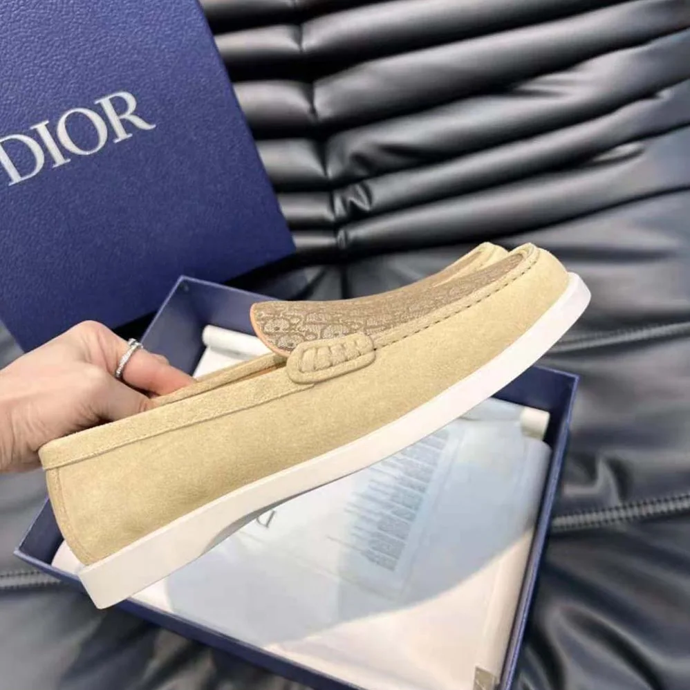 Dior Granville Loafer Beige Dior Oblique Suede and Jacquard for Men Dior Granville Loafer Beige Dior Oblique Suede and Jacquard for Men
