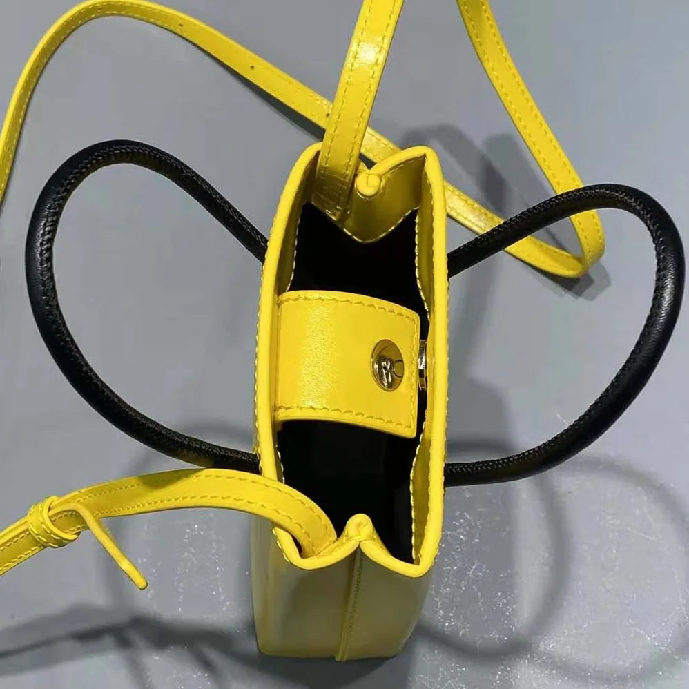 Balenciaga the Simpsons Tm 20th Television Mini Shopping Bag in Shiny Box Calfskin in Yellow for Women Balenciaga the Simpsons Tm 20th Television Mini Shopping Bag in Shiny Box Calfskin in Yellow for Women