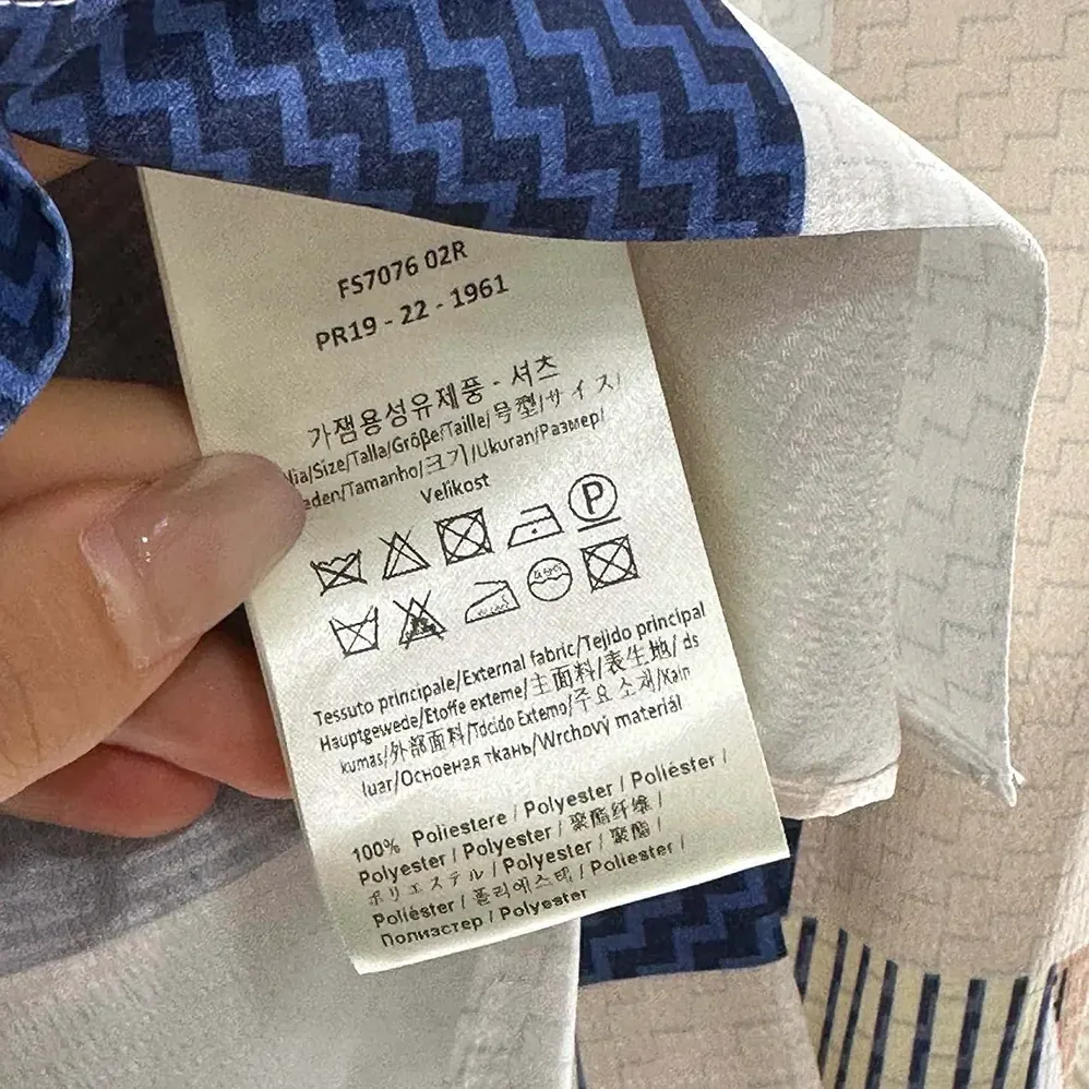 Fendi Blue Silk Shirt with Patchwork Print for Women Fendi Blue Silk Shirt with Patchwork Print for Women