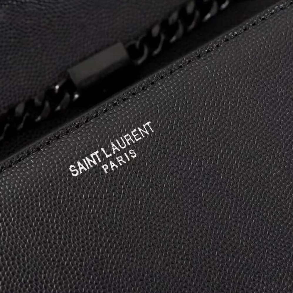 Saint Laurent YSL Kate Medium Grain De Poudre Embossed for Women in Black