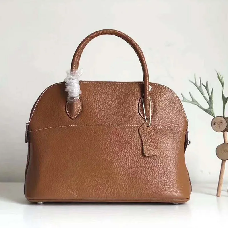 Hermes Bolide 31 bag in Taurillon Clemence Leather for Women in Brown