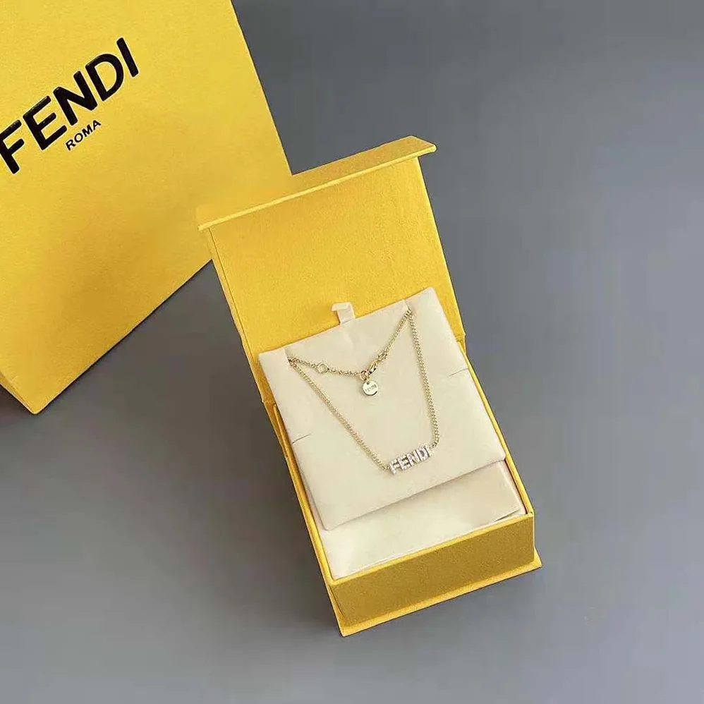 Fendi Signature Necklace Gold for Women in Colored Fendi Signature Necklace Gold for Women in Colored