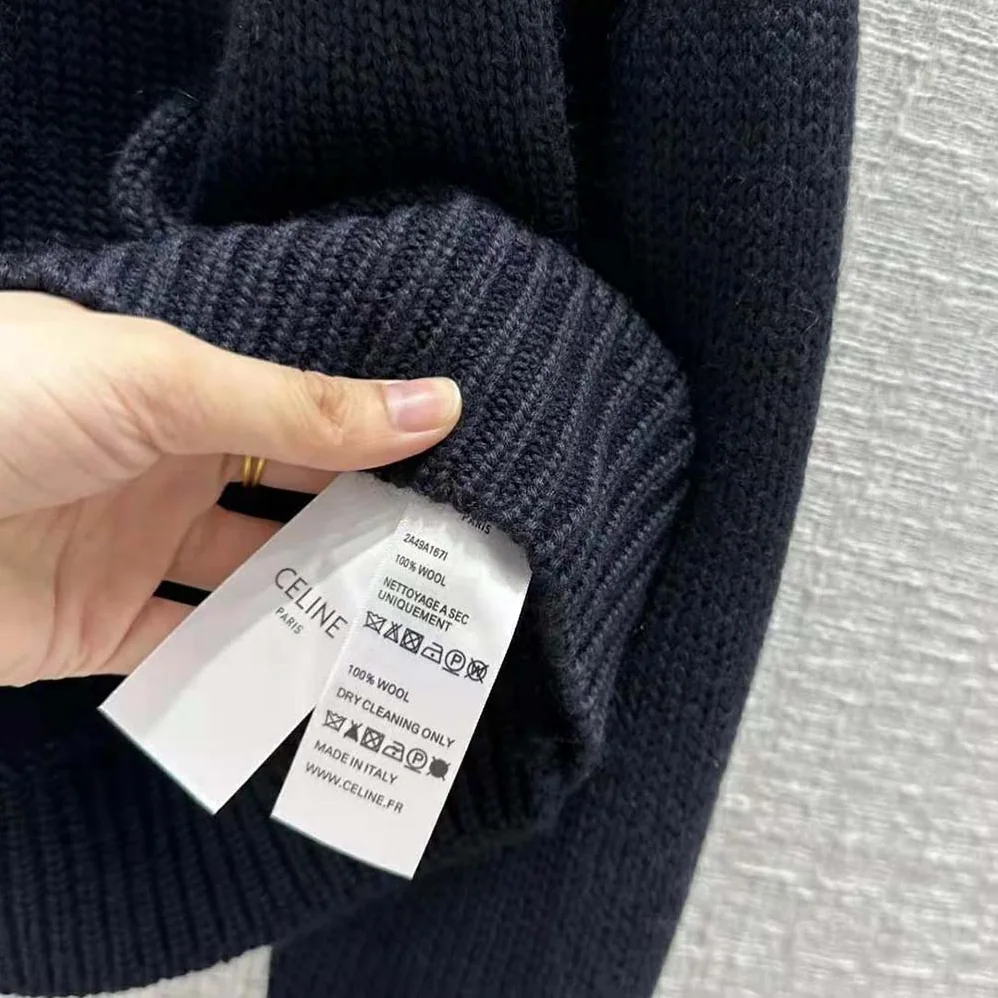 Celine High-Neck Sweater in Fair Isle Cashmere for Women Celine High-Neck Sweater in Fair Isle Cashmere for Women