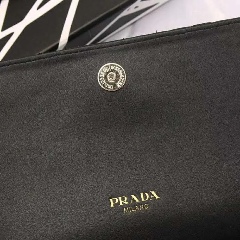 Prada Leather Mini Bag in Calf for Women in Black