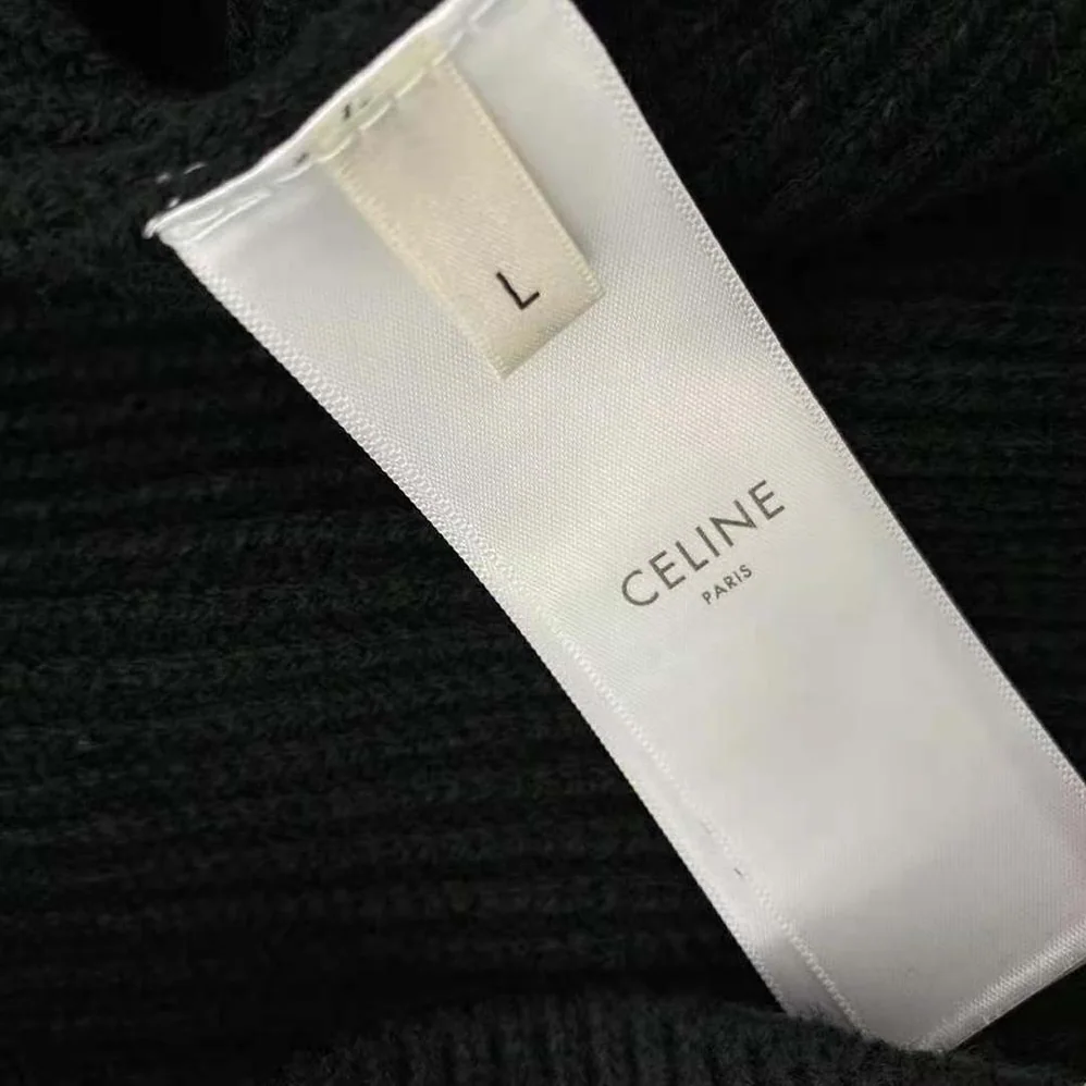 Celine Oversized Celine Sweater in Wool for Women in Black Celine Oversized Celine Sweater in Wool for Women in Black