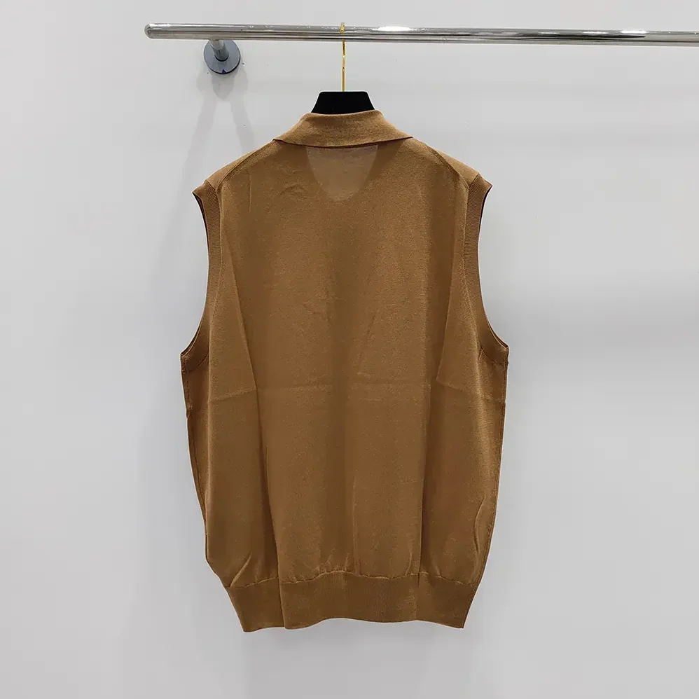 Prada Sleeveless Silk Polo Shirt for Women