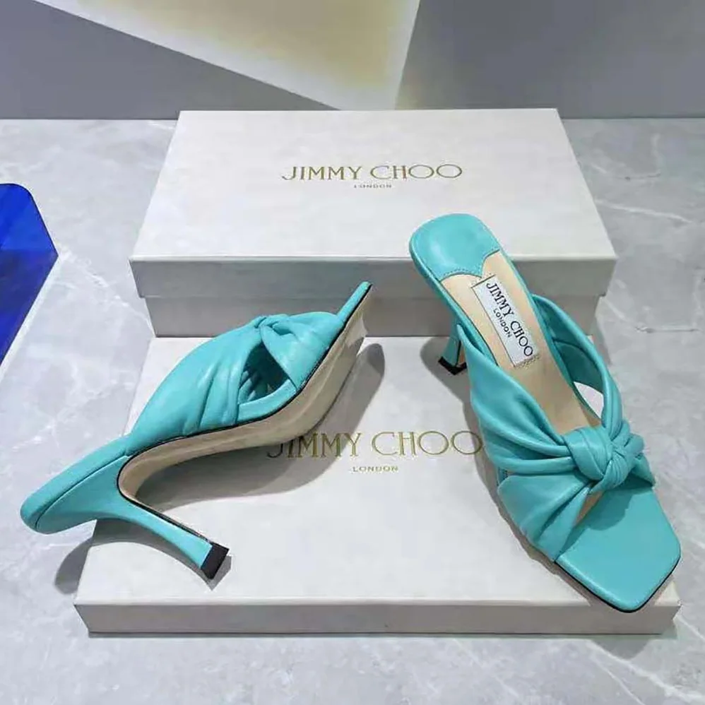 Jimmy Choo Avenue 50 Malibu Nappa Leather Mules for Women Jimmy Choo Avenue 50 Malibu Nappa Leather Mules for Women
