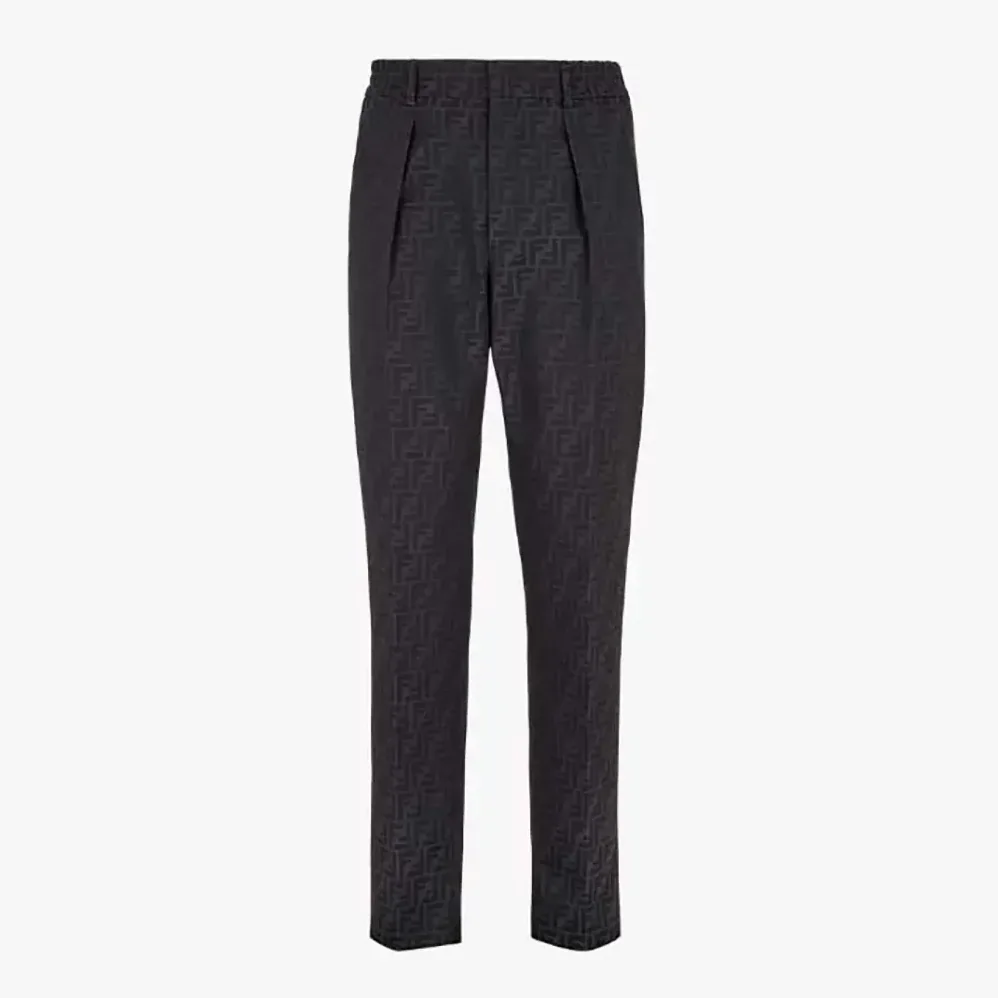 Fendi Black Fabric Trousers for Men