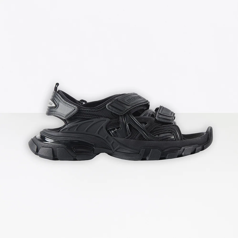 Balenciaga Track Sandal in Black Neoprene and Rubber for Women