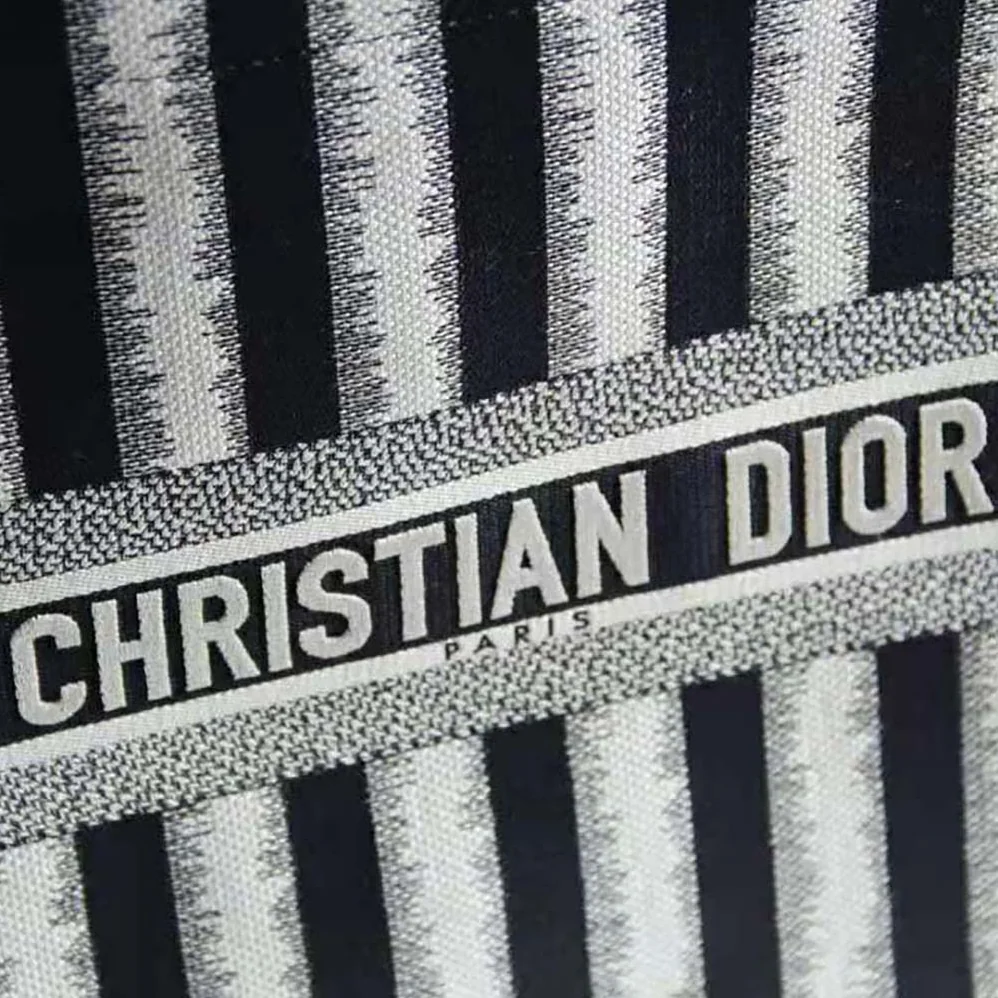 Dior Dior Book Tote Blue D for Women in Stripes Embroidery Dior Dior Book Tote Blue D for Women in Stripes Embroidery