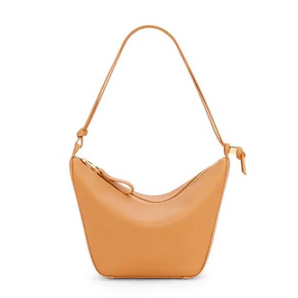 Loewe Mini Hammock Hobo Bag in Classic Calfskin for Women in Brown Loewe Mini Hammock Hobo Bag in Classic Calfskin for Women in Brown