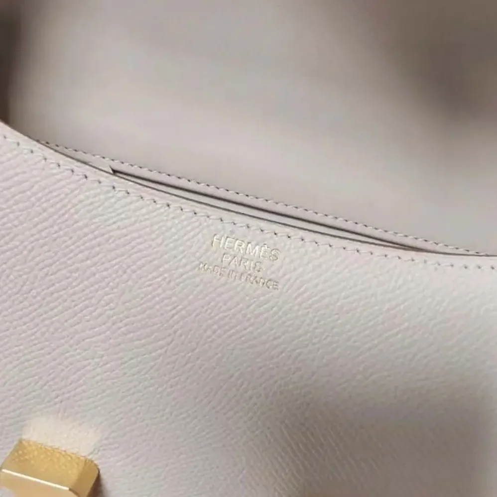 Hermes Constance 24 Bag Epsom Leather for Women in White/Gold