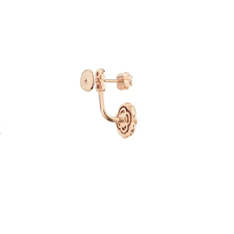 Chanel Extrait De Camélia Single Earring Rose Gold