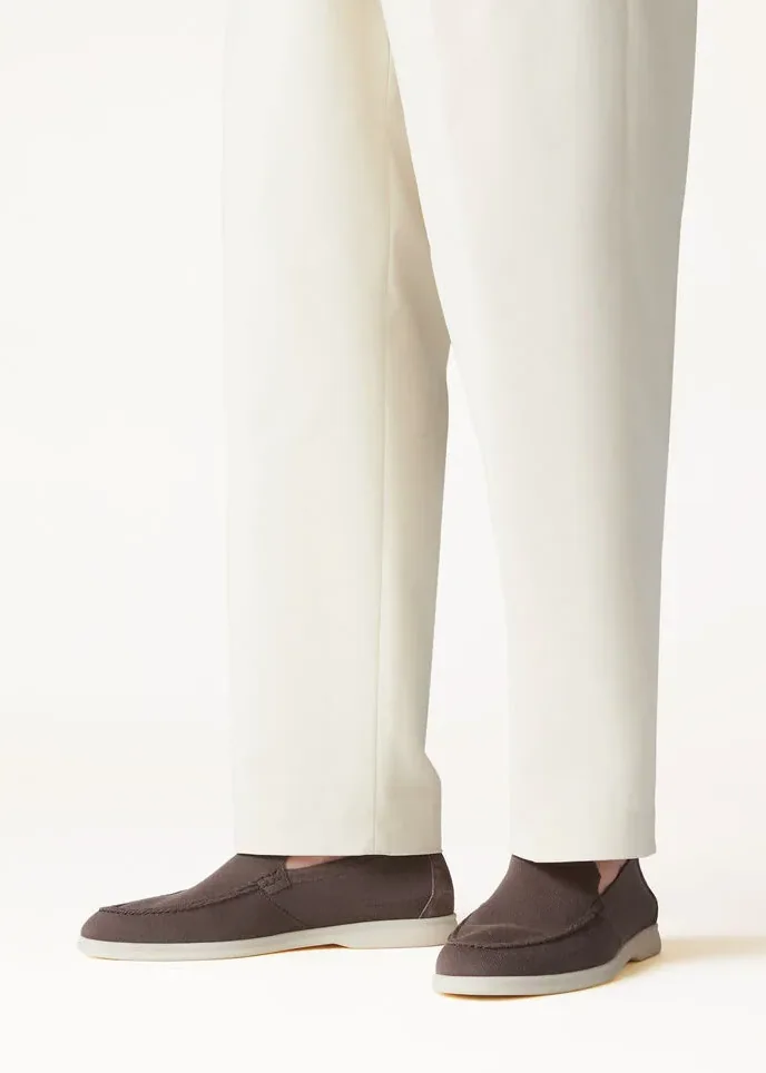 Loro Piana Summer Knitted Loafers Brown