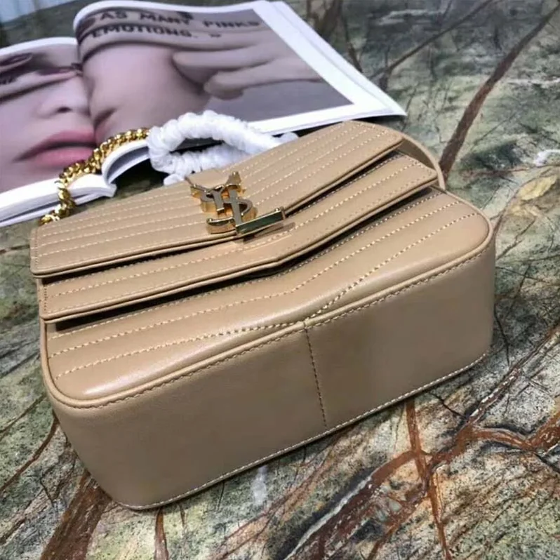 Saint Laurent YSL Sulpice Small in Matelasse Leather for Women in Sandy Saint Laurent YSL Sulpice Small in Matelasse Leather for Women in Sandy