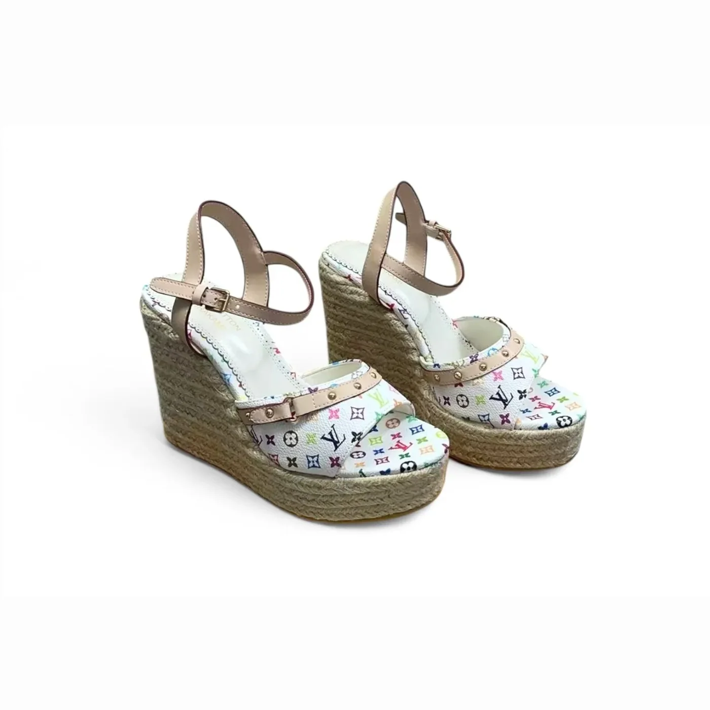 Louis Vuitton LV x TM Helios Wedge Sandal White 1AGYX0
