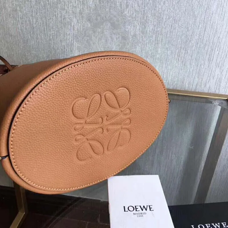Loewe Gate Bucket Bag Light In Calfskin for Women in Brown Loewe Gate Bucket Bag Light In Calfskin for Women in Brown