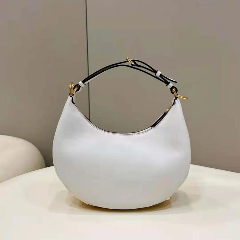 Fendi Fendigraphy Small White Leather Bag for Women Fendi Fendigraphy Small White Leather Bag for Women