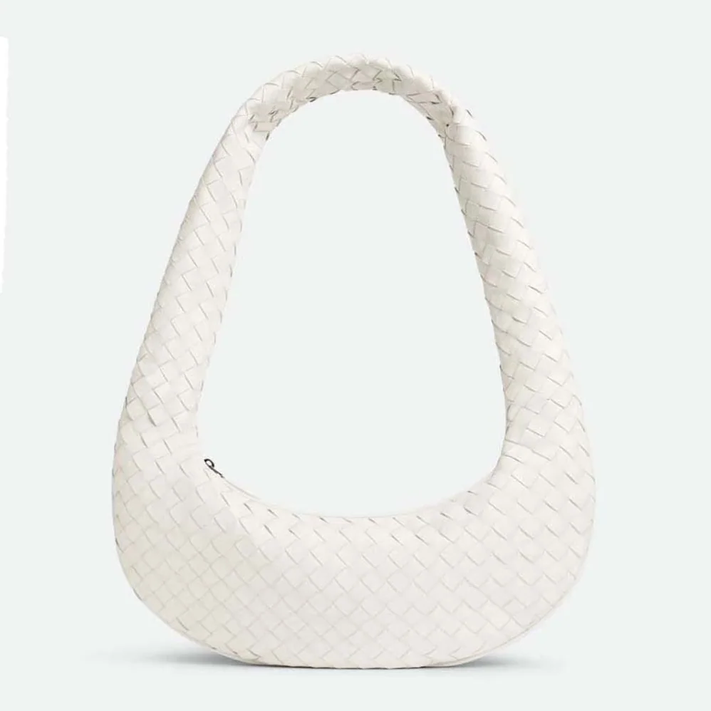 Bottega Veneta Buddy Intrecciato Leather Crossbody Bag for Women in White
