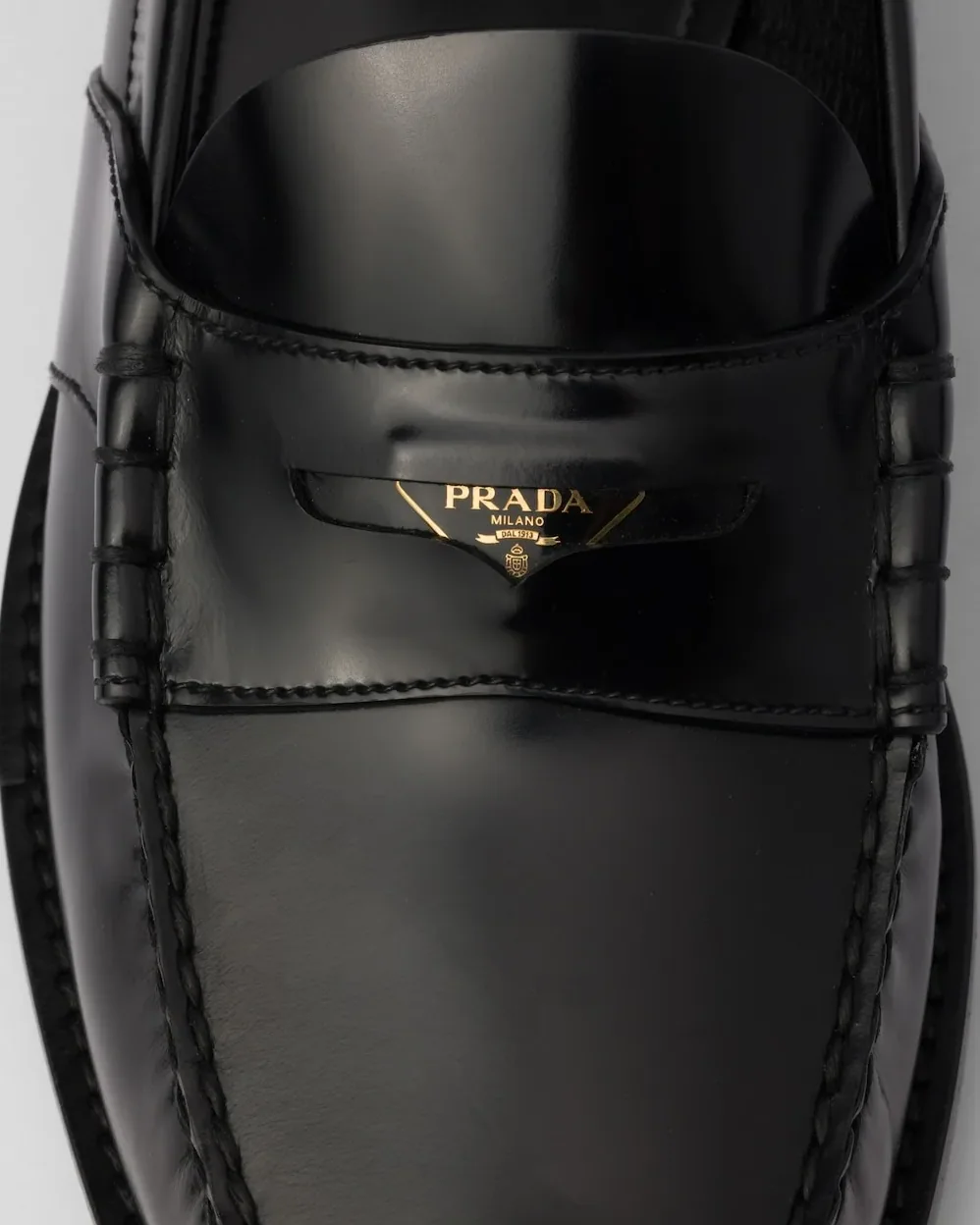 Prada Brushed Leather Loafers Black 2DB222_055_F0002_F_X000