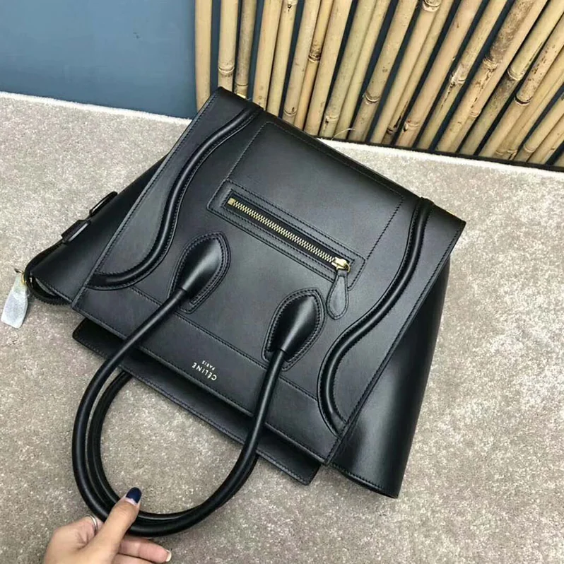 Celine Micro Luggage Handbag in Smooth Calfskin for Women in Black Celine Micro Luggage Handbag in Smooth Calfskin for Women in Black