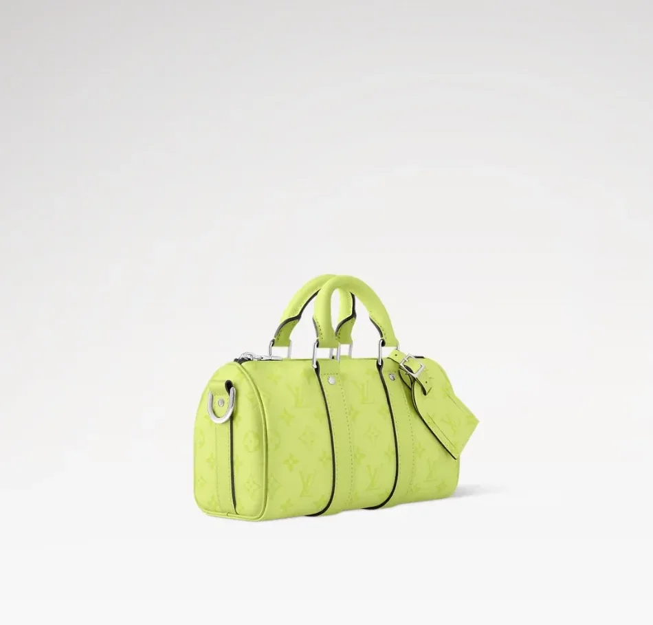 Louis Vuitton Keepall Bandouliere 25 Travel Bag in Lemon Yellow Silver Hardware Louis Vuitton Keepall Bandouliere 25 Travel Bag in Lemon Yellow Silver Hardware