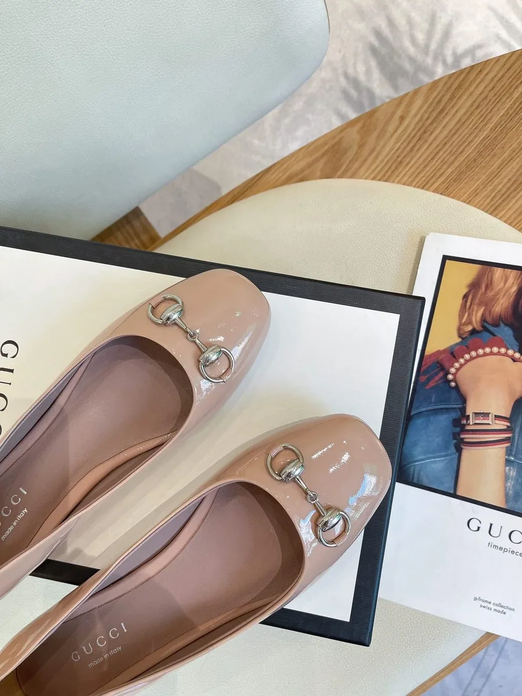 Gucci Ballet Flat With Horsebit Pink for Women