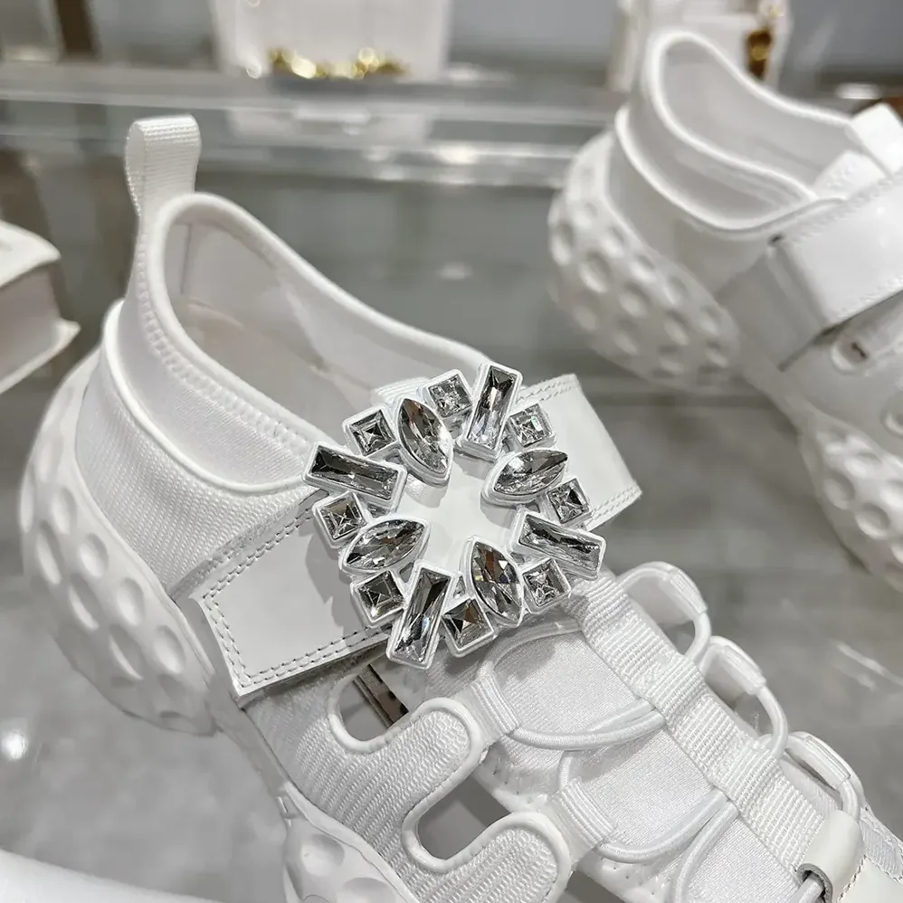 Roger Vivier Viv' Run Light Trekky Sneakers in Fabric for Women in White