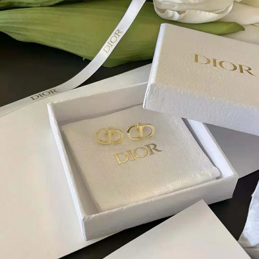 Dior Petit CD Studs Earrings Gold for Women in Finish Metal Dior Petit CD Studs Earrings Gold for Women in Finish Metal
