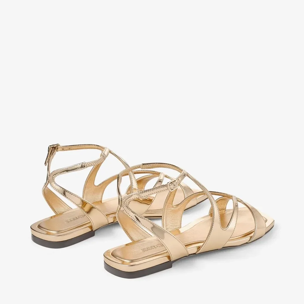 Jimmy Choo Ayla Flats Gold AYLAFLATQUI