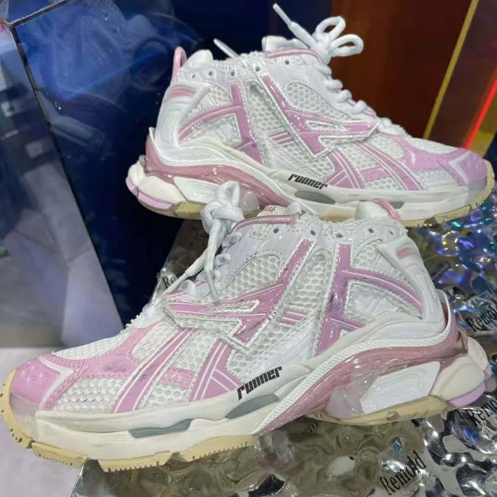 Balenciaga Runner Sneaker in White Mesh and Nylon for Women