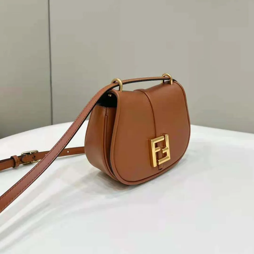 Fendi C'mon Mini Brown Leather Bag for Women Fendi C'mon Mini Brown Leather Bag for Women