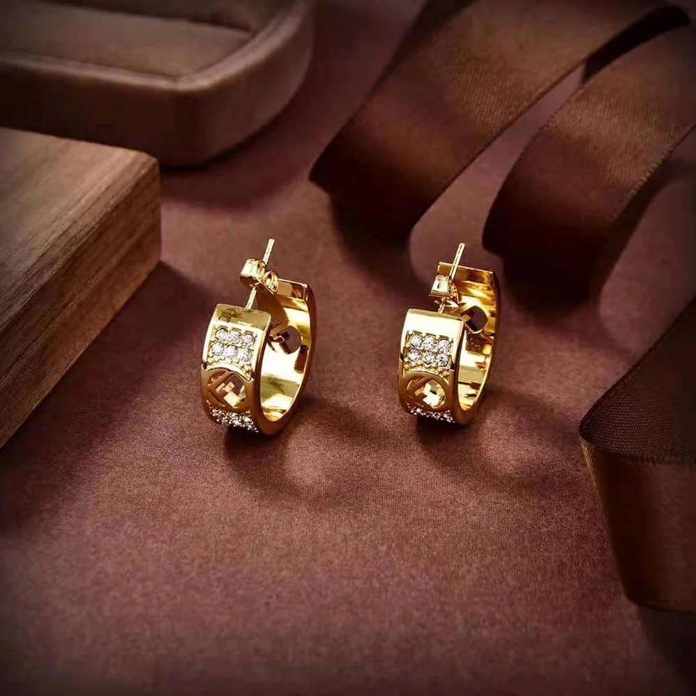 Fendi Small Hoop Earrings with F is Fendi Motif Gold for Women in coloured Fendi Small Hoop Earrings with F is Fendi Motif Gold for Women in coloured