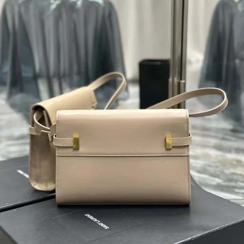 Saint Laurent YSL Manhattan Small Shoulder Bag in Box Saint Laurent Leather for Women in Pink Saint Laurent YSL Manhattan Small Shoulder Bag in Box Saint Laurent Leather for Women in Pink