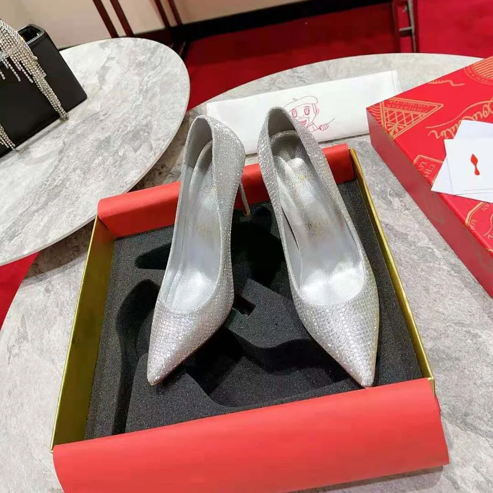 Christian Louboutin So Kate 120 mm Heel Height for Women in Silver Christian Louboutin So Kate 120 mm Heel Height for Women in Silver