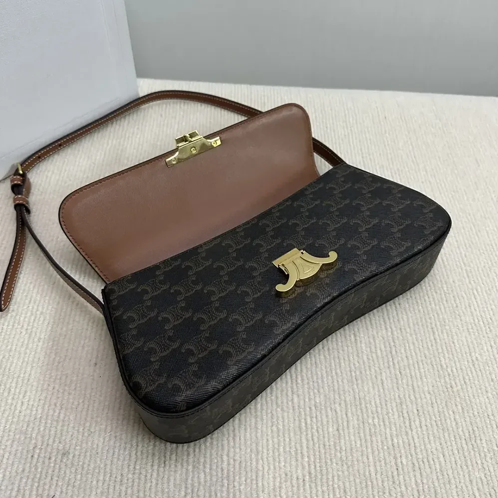 Celine Medium Celine Lola Bag in Triomphe Canvas and Calfskin for Women