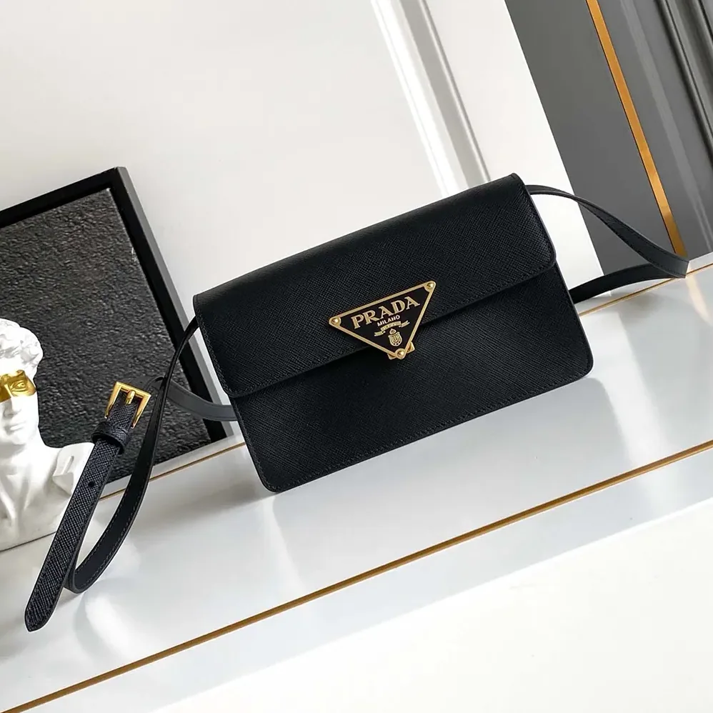 Prada Saffiano Leather Mini-bag for Women in Black