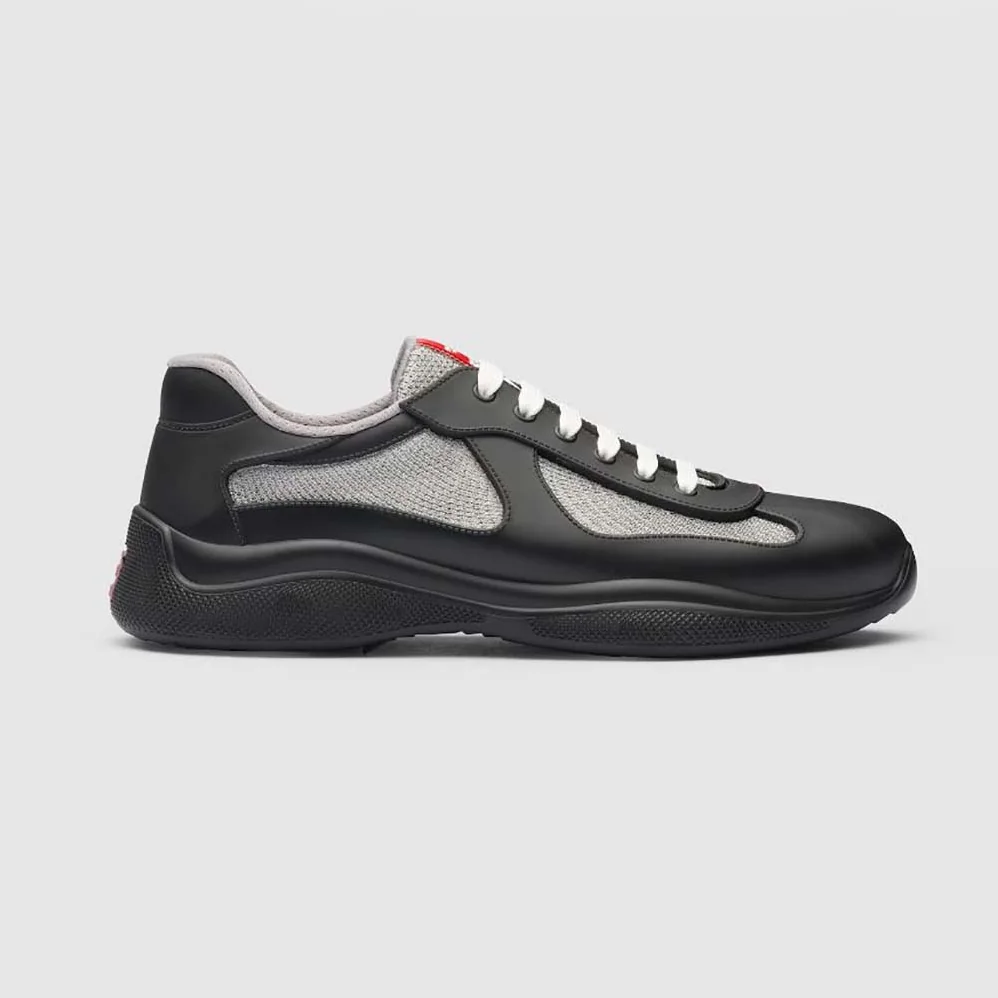 Prada America's Cup Soft Rubber and Bike Fabric Sneakers for Unisex in Black Prada America's Cup Soft Rubber and Bike Fabric Sneakers for Unisex in Black
