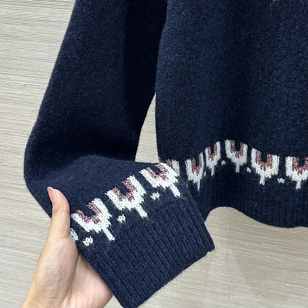 Loewe Sweater in Wool Blend for Men in Navy