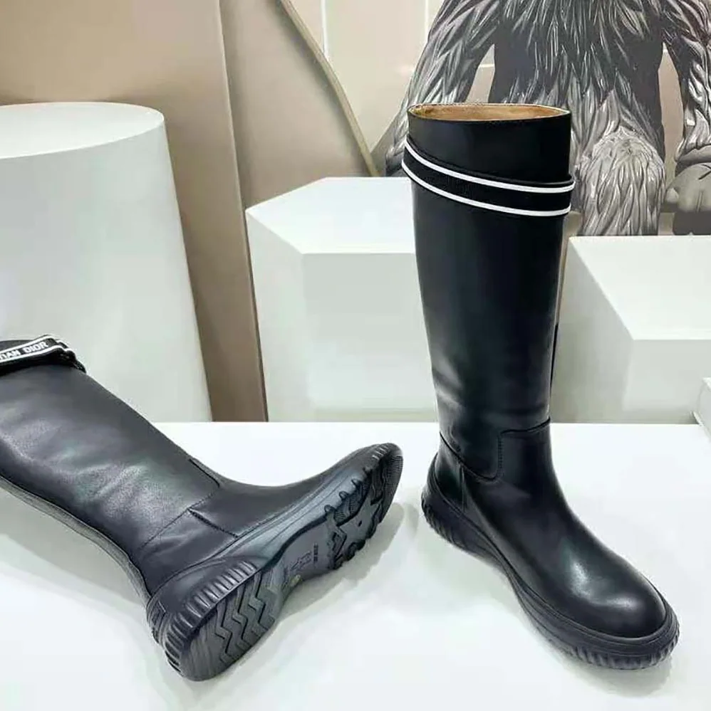 Dior D for Women in Racer Boot Black Calfskin