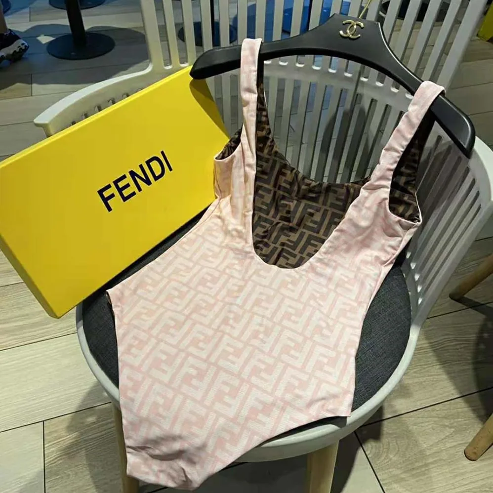 Fendi One-Piece Swimsuit Pink Lycra Swimsuit for Women Fendi One-Piece Swimsuit Pink Lycra Swimsuit for Women