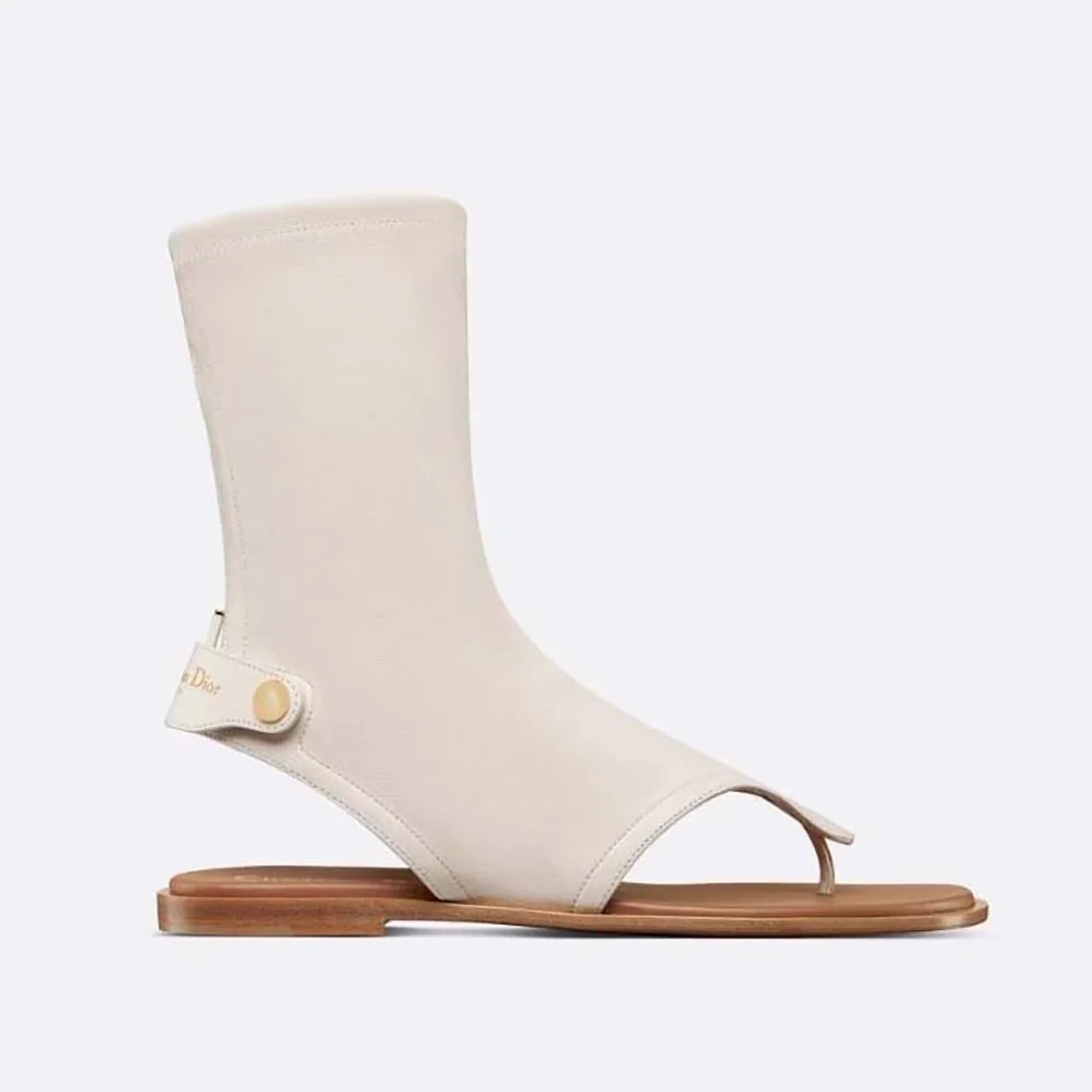 Dior Spirit Thong Sandal White Lambskin for Women