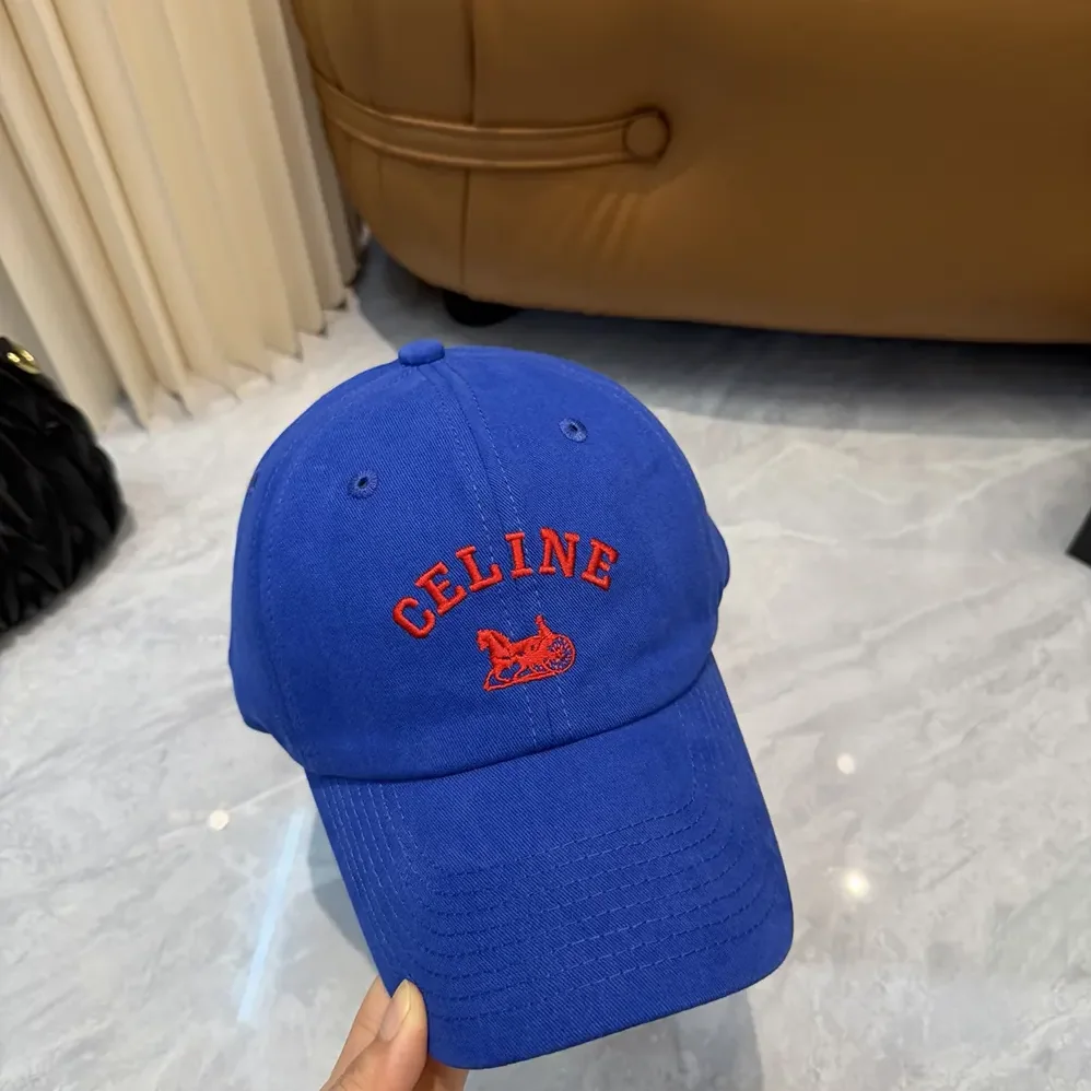 Celine Richelieu Cap In Cotton Twill for Women in Navy Celine Richelieu Cap In Cotton Twill for Women in Navy