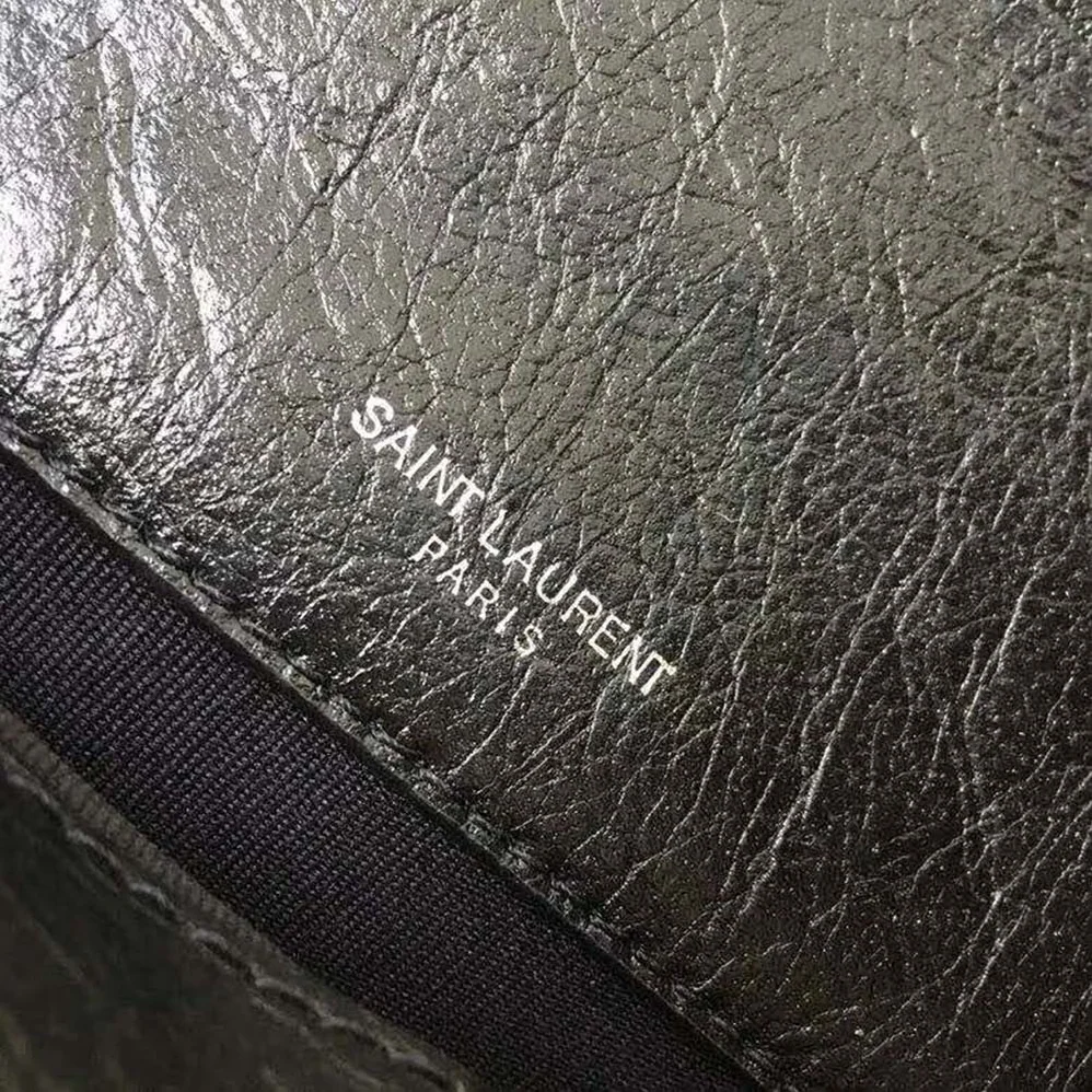 Saint Laurent YSL Niki Baby Crinkled Vintage Bag for Women in Black Saint Laurent YSL Niki Baby Crinkled Vintage Bag for Women in Black